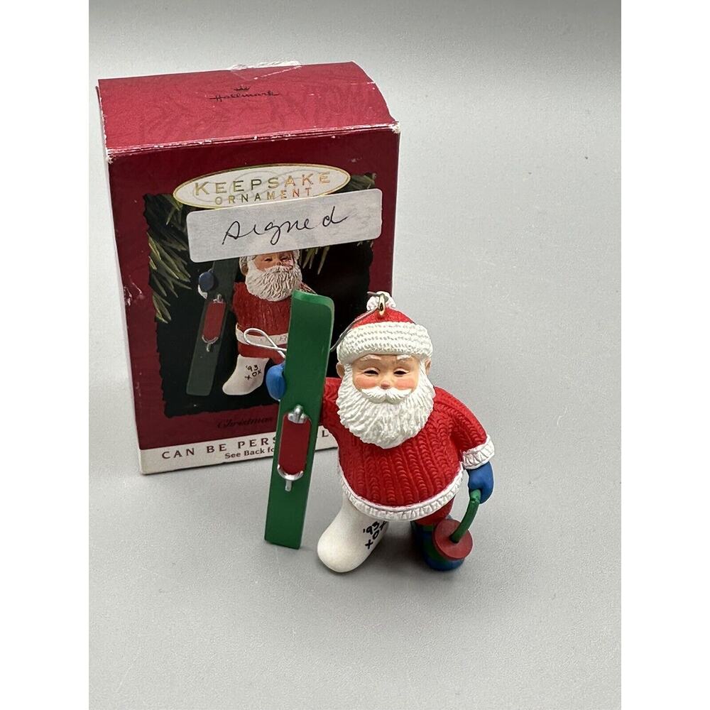 Ornament Hallmark Christmas Break Broken Leg Skiing QX5825 1993 Artist Ed Seale